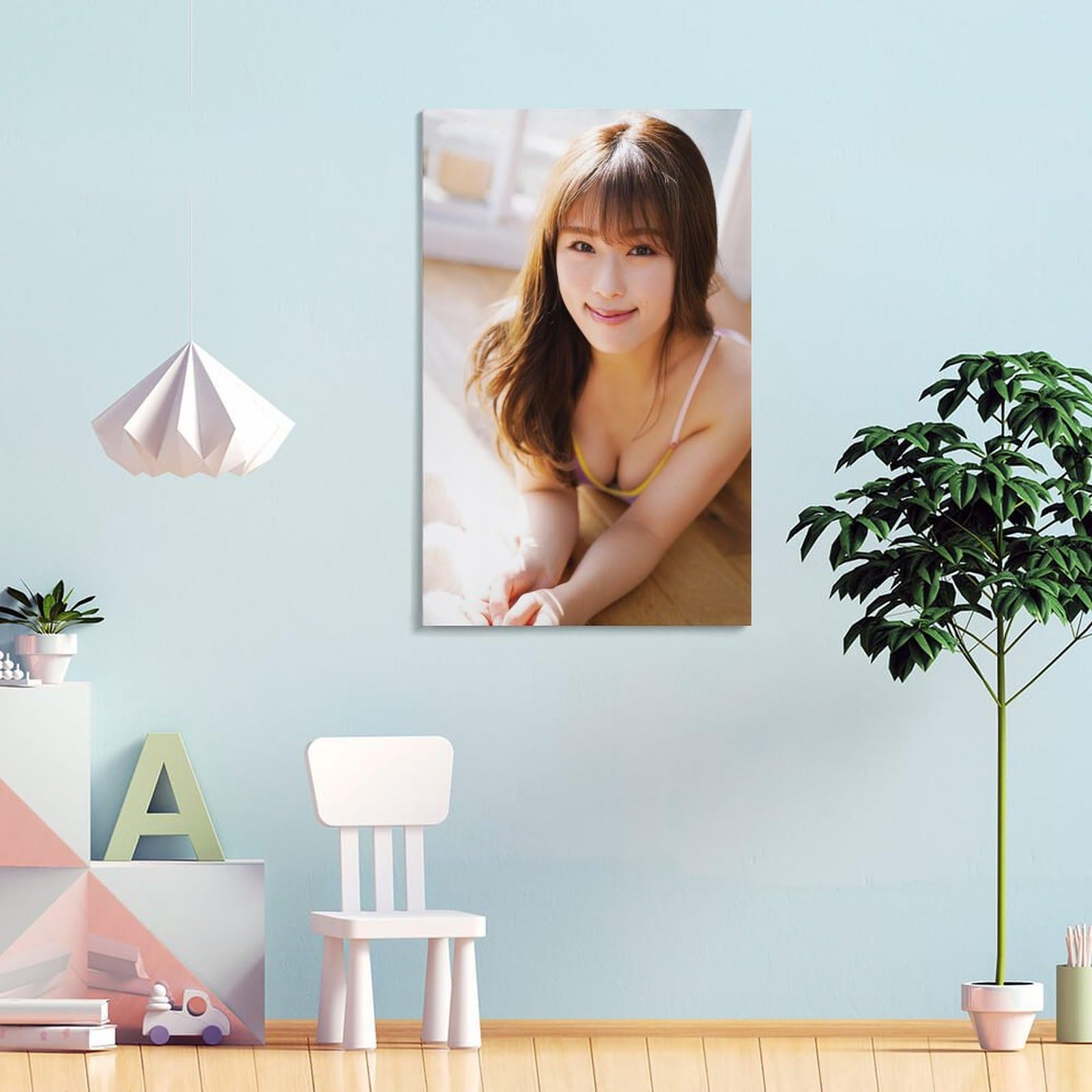 Amazon.co.jp: NMB48渋谷凪咲写真水着ビキニかわいい 絵画 ポスター